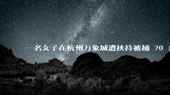 一名女子在杭州万象城遭挟持被捅 20 多刀，隆胸***体救了一命，这反映出哪些公安系统的问题？